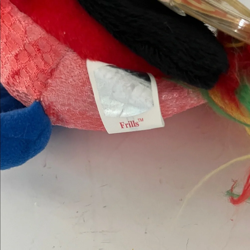 Ty Vibrant Red and Black Toucan Bird Toy